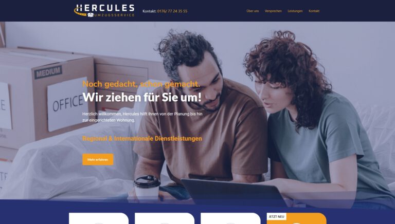 Hercules Umzugsservice Lübeck Webauftritt